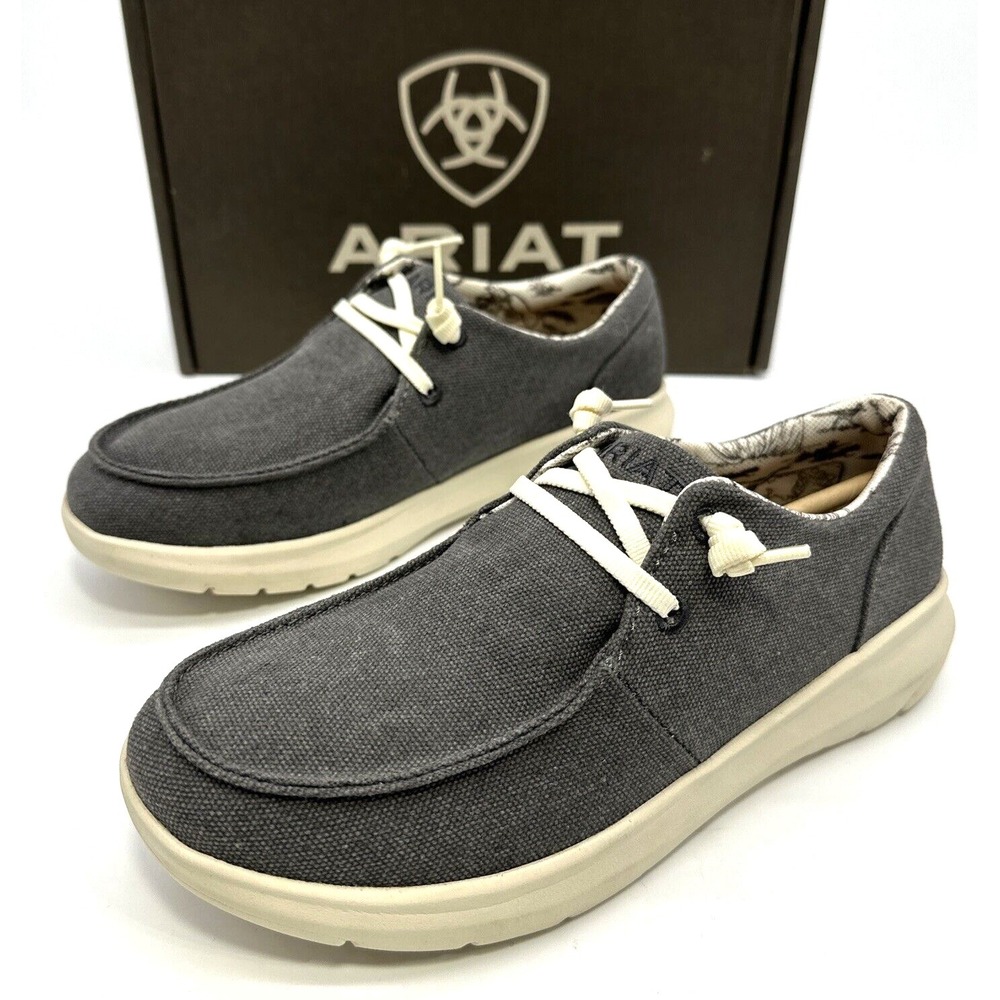 Ariat Hilo Gray Slip On Moc Shoes Womens Size 7‎ B 10040309 Gray